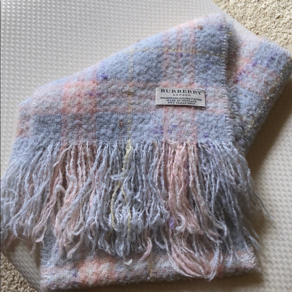 Burberry merino pastel colors scarf